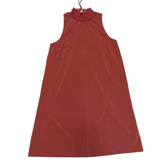 Athleta Women’s Initiative Zipper Mock Neck Sleeveless Sun Dress Maroon XS - Picture 2 of 13
